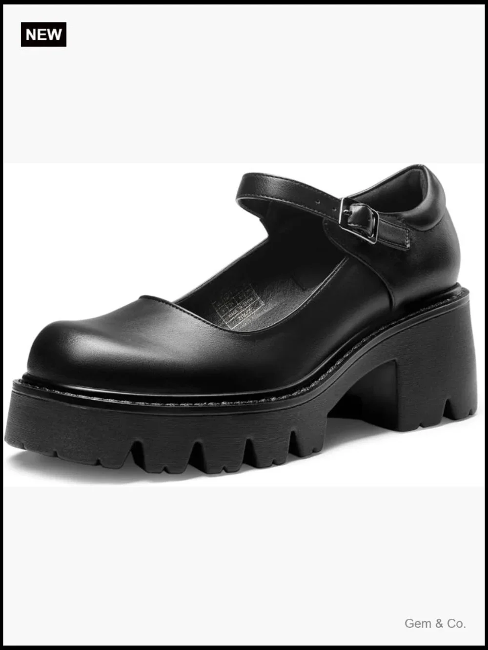 Chunky Platform Mary Jane Pumps Low Heel Round Toe Ankle Strap Dress Shoes